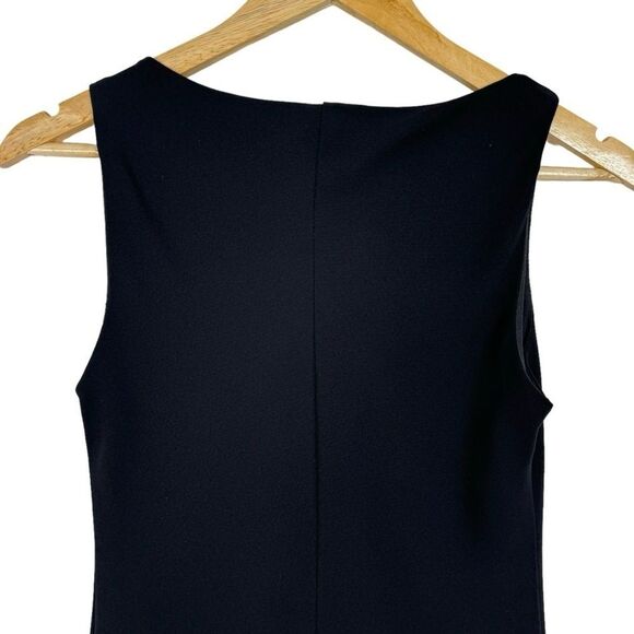 Vintage 90s Y2K Cowl Neck Dress Sz 6 Black Asymmetrical Hem Witchy Fairy Goth - Picture 5 of 11